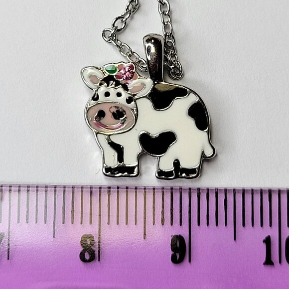 Cow Pendant Necklace in Cow Theme Keepsake Box - Picture 7 of 9